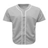 URBANJ Men's Baseball Jersey Button Down Short Sleeve Shirt Big&Tall Size S-5XL (3XL, Grey) view 1