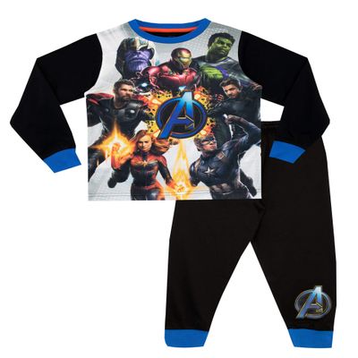 Avengers Boys Pajamas Black Size 10