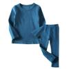 JWWN Toddler Boys Girls Long Johns Thermal Underwear Set 2PC Crewneck Tops and Bottom Kids Pajamas Warm Jammies,(Blue,3T) view 1