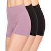 ALWAYS Women Boyshort Underwear Panties - Soft Stretch Boxer Brief Yoga Shorts 3 Pack Black Lavender Small view 1