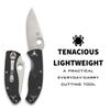 Spyderco Tenacious Lightweight Folding Pocket Knife with 3.3" 8Cr13MoV Steel Blade and FRN Handle - EDC Knife for Men and Women, Perfect for Hunting, Tactical, Camping, Survival - PlainEdge - C122PBK view 2