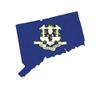 EW Designs Connecticut State Shaped Flag Sticker Decal Vinyl CT Bumper Sticker Vinyl Sticker Car Truck Decal 5" view 1