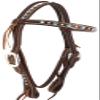 CHALLENGER Horse Western Show Tack Pony Leather Headstall w/Turquoise Rhinestones 78RT14TR view 1