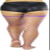 ToBeInStyle Womens Bright and Vibrant Fishnet Thigh High Stockings - Large Net Purple - OSR view 2