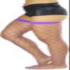 ToBeInStyle Womens Bright and Vibrant Fishnet Thigh High Stockings - Large Net Purple - OSR view 3