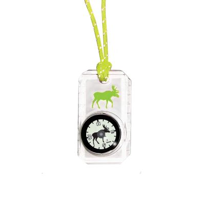 Big Discoveries Wildlife Compass for Kids - Children's Compasses for Camping, Hiking, and Exploring | Break-Away Neon Lanyard
