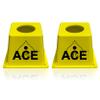 CornholeAce Cornhole Airmail Box Set - Yellow - Includes 2 Airmail Boxes - Perfect for Cornhole Training and Practice view 1