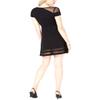bar III Womens Mesh Trim Fit & Flare Dress, Black, Small view 2