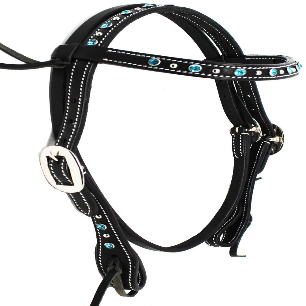 CHALLENGER USA Horse Saddle Tack Bridle Western Leather Headstall Pony 78RT15TR