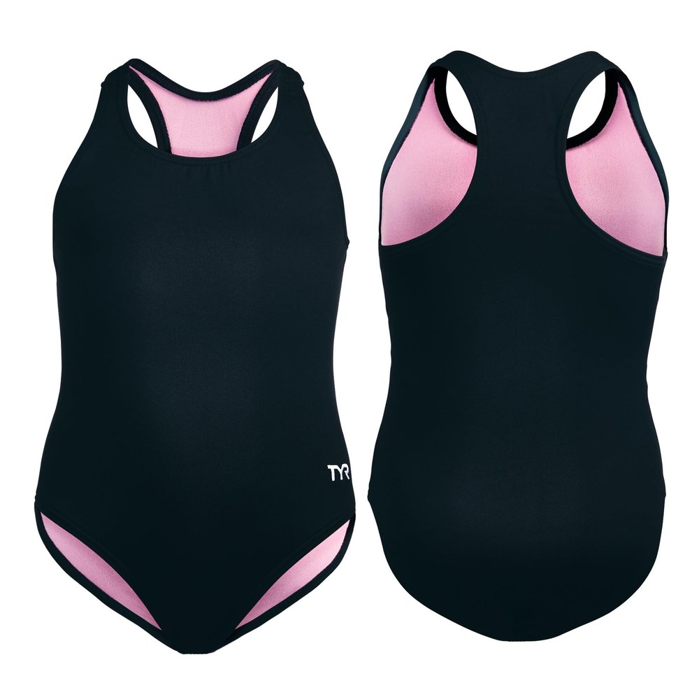 TYR Durafast Lite Ella Maxfit Girls' One Piece Swimsuit - Active Swimwear Designed for Durability and Comfort - Durfast Lite Fabric, UPF 50+, Fully Lined - Navy, 2