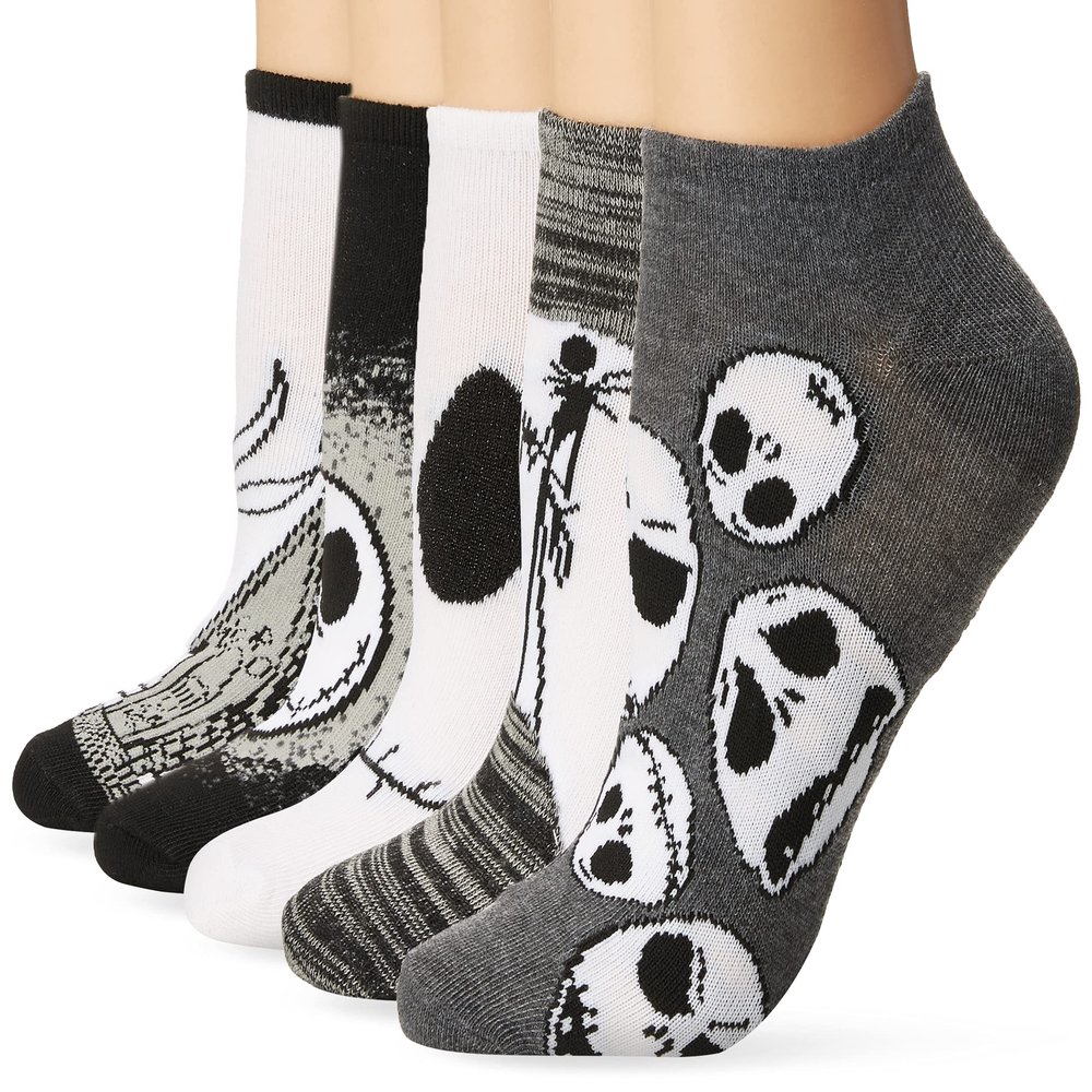 Disney Classic Socks, No-Show Socks for Adults, 5-Pack