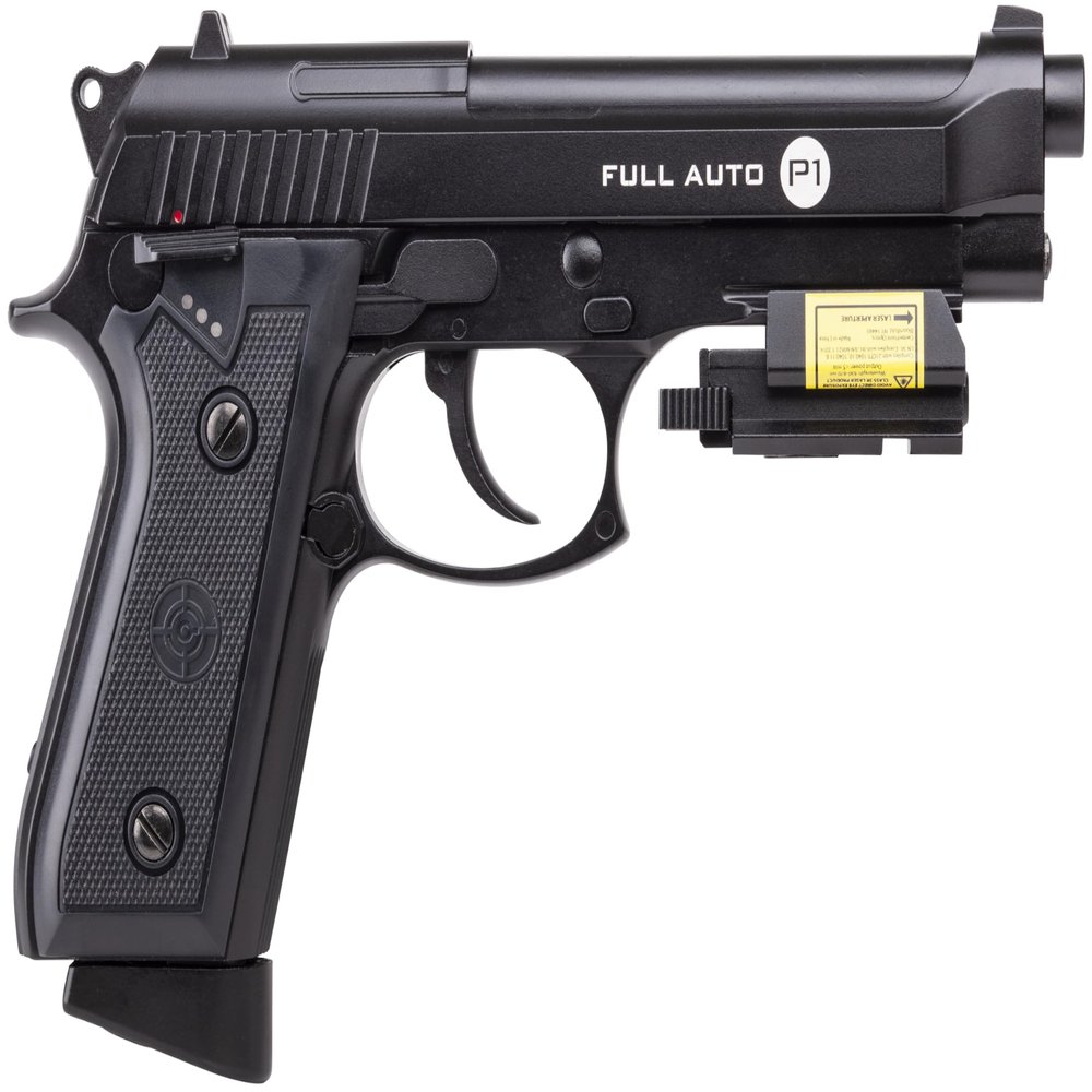 Crosman CFAMP1L Full Auto P1 CO2-Powered BB Air Pistol With Laser Sight (Class II <1 mW)