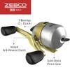 Zebco 33 Gold Micro Spincast Fishing Reel, Size 10 Reel, Changeable Right- or Left-Hand Retrieve, Durable All-Metal Gears, Pre-Spooled with 4-Pound Zebco Cajun Line, Silver/Gold (Clam Packaging) view 3