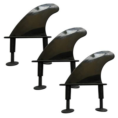 UP100 3pcs/Set 4.5 Inch Surf FCS Soft Fin Black SUP Board Fins Surfing FCS Fins for Surfboards Paddle Boards Replacement Accessories