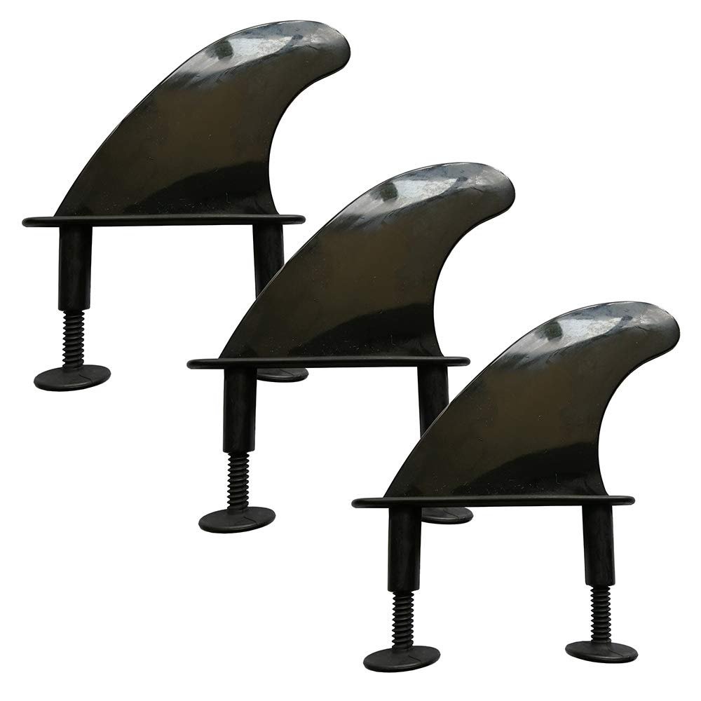 UP100 3pcs/Set 4.5 Inch Surf FCS Soft Fin Black SUP Board Fins Surfing FCS Fins for Surfboards Paddle Boards Replacement Accessories