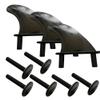 UP100 3pcs/Set 4.5 Inch Surf FCS Soft Fin Black SUP Board Fins Surfing FCS Fins for Surfboards Paddle Boards Replacement Accessories view 2