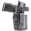 Rounded Tuckable IWB Holster Fits: Glock 43 43X Holster - RH - Carbon Fiber Black Kydex - Concealment Express - American Made view 1