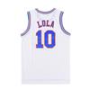 Lola #10 Bunny Space Mens Movie Jersey Looney Basketball Jersey Halloween Costumes Set with Bunny Head Hoop & Socks White M view 2