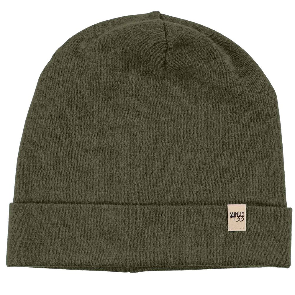 100% Merino Wool Cuff Beanie - Mens & Womens Warm Winter Hat - Watch Cap - Toque - Novelty Beanie - One Size Fits Most - Olive Drab