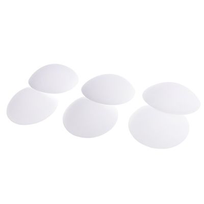 3 Pairs Cups Bra Insert Round Breast Bikini Sport Yoga Bra Pads Removable - White, 11.5cm