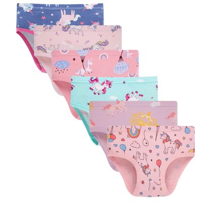 Boboking Kids Soft Cotton Underwear Unicorn Girls'Briefs Toddler Undies 10yrs