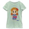 Fifth Sun girls Nintendo Zelda Avatar Color Short Sleeve Tee T Shirt, Mint, X-Small US view 1