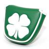 Barudan Golf Green White Shamrock Golf Headcover Head Covers Magnetic Mallet Putter Club Cover Protector Synthetic Leather Well Made for Odyssey 2ball Putters,Scotty Cameron,Tayormade,Ping view 1