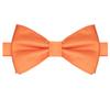 KissTies 2PCS Tangerine Orange Self-Tied Bow Ties Satin Holiday Bowtie + Magnetic Box view 2