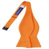 KissTies 2PCS Tangerine Orange Self-Tied Bow Ties Satin Holiday Bowtie + Magnetic Box view 3