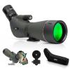 Gosky 20-60x80 Spotting Scope with Phone Adapter, Dual Focusing Waterproof Spotting Scopes for Target Shooting Bird Watching Hunting Wildlife Safari Viewing, BAK4 FMC Spotter Scope with Carrying Case view 1