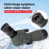 Gosky 20-60x80 Spotting Scope with Phone Adapter, Dual Focusing Waterproof Spotting Scopes for Target Shooting Bird Watching Hunting Wildlife Safari Viewing, BAK4 FMC Spotter Scope with Carrying Case view 3