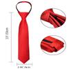Alizeal Boys Solid Color Pre-tied 2.4'' Zipper Skinny Neckties for Kids, Red view 3