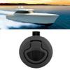 Acouto Boat Flush Pull 2'' Black Round Flush Deck Hatch Pull Practical RV Boat Marine Hardware Accessory view 4