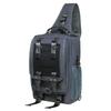 KAUKKO Canvas Messenger Bag Cross Body Shoulder Sling Backpack Travel Hiking Chest Bag (252-1-Blackgrey) view 2