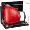 Better Display Cases Acrylic Catchers Glove Display Case with Mirror Case, Gold Risers , Wall Mount and Clear Base (A011/V16) view 1