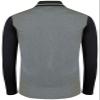 BCPOLO Mens Athletic Spandex Golf Raglan Long Sleeve Polo Shirt Gray-XL view 2