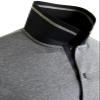 BCPOLO Mens Athletic Spandex Golf Raglan Long Sleeve Polo Shirt Gray-XL view 3