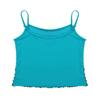 TiaoBug Girls Sparkle Sequins Dance Crop Top Sleeveless Round Neck Camisole Tank Tops Cheer Jazz Performance Shirt Vest Lake_Blue 8 view 4
