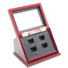 Sports Championship Rings Wooden Display case Shadow Box Without Rings (4 Slots) view 1