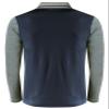 BCPOLO Mens Athletic Spandex Golf Raglan Long Sleeve Polo Shirt Navy-S view 2