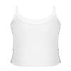 TiaoBug Girls Sparkle Sequins Dance Crop Top Sleeveless Round Neck Camisole Tank Tops Cheer Jazz Performance Shirt Vest White 8 view 2