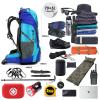WintMing 75L Hiking Backpack with Rain Cover Waterproof Camping Backpack Shoes Warehouse for Men Women, Frameless (blue) view 3