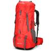 WintMing 75L Hiking Backpack with Rain Cover Waterproof Camping Backpack Shoes Warehouse for Men Women, Frameless (red) view 1