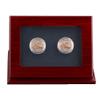 JunningGor Sports Championship Rings Wooden Display case Shadow Box Without Rings (2 Slots) view 2