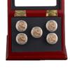 JunningGor Sports Championship Rings Wooden Display case Shadow Box Without Rings (5 Slots) view 2