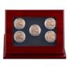 JunningGor Sports Championship Rings Wooden Display case Shadow Box Without Rings (5 Slots) view 4