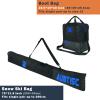 AUMTISC Ski Bag and Boot Bag Combo, Ski Travel Bags for Flying with Shoulder Strap, Waterproof Snow Ski Boot Bag Set for Skis Up to 200cm and Boots Up to Size 13 (No Padded, Blue) view 3