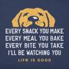 Life is Good Men's Long Sleeve Crusher Tee I'll Be Watching You, Darkest Blue view 4