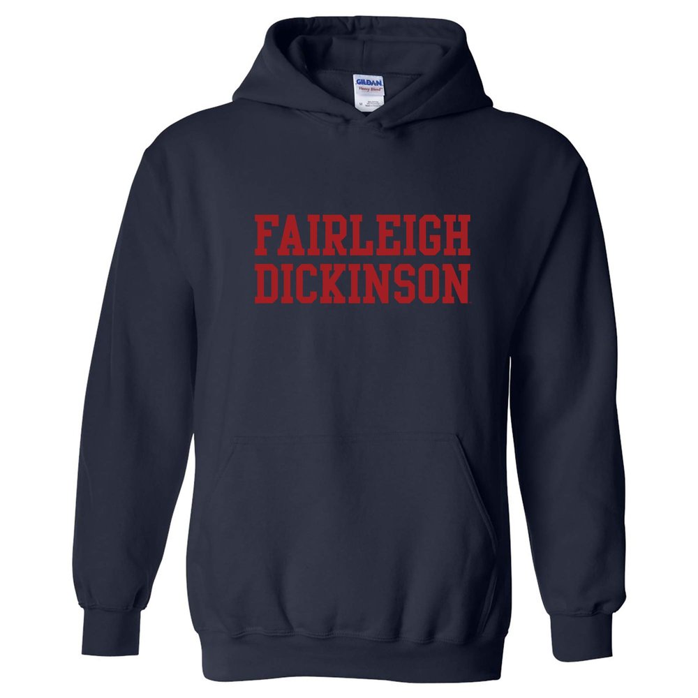AH01 - Fairleigh Dickinson Knights/Devils Basic Block Hoodie - Large - Navy