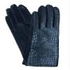 BARRINGTON Womens Black Faux Snake Skin Print Stretch Fit Texting & Tech Touchscreen Gloves